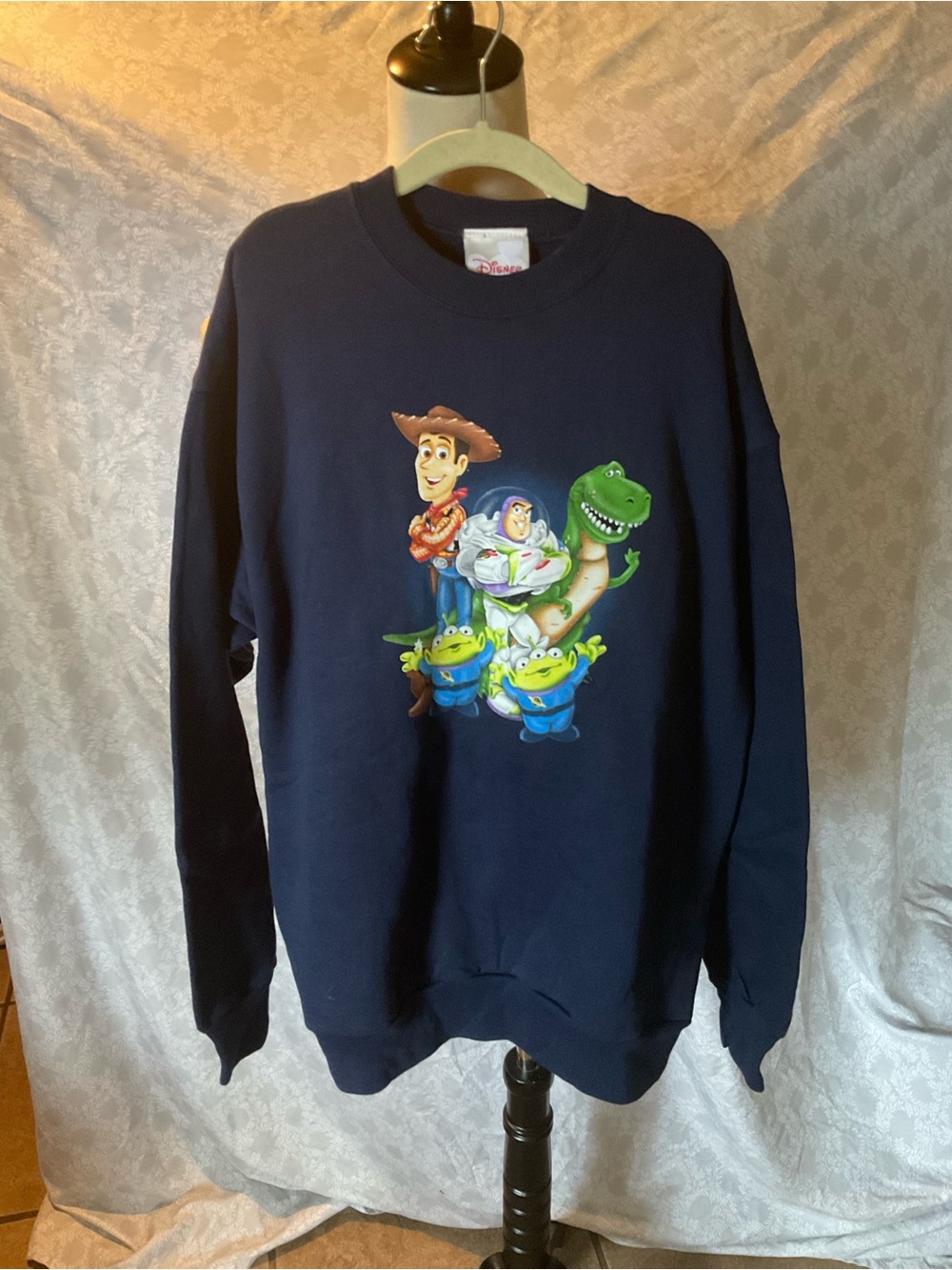 Vintage Disney Store Navy Blue Toy Story Crewneck Sweatshirt